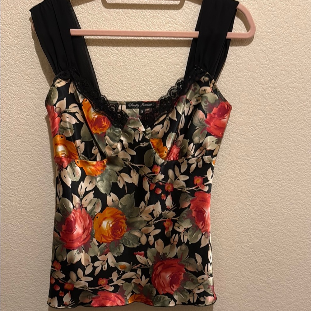 Simply Irresistible Red and Pink Embellished Bustier Camisole